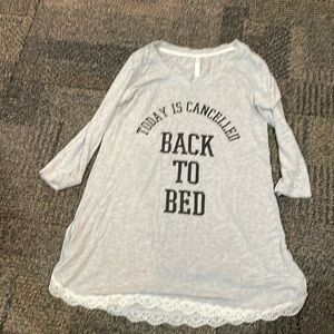 Love Peace and Lounge Large Gray NightShirt